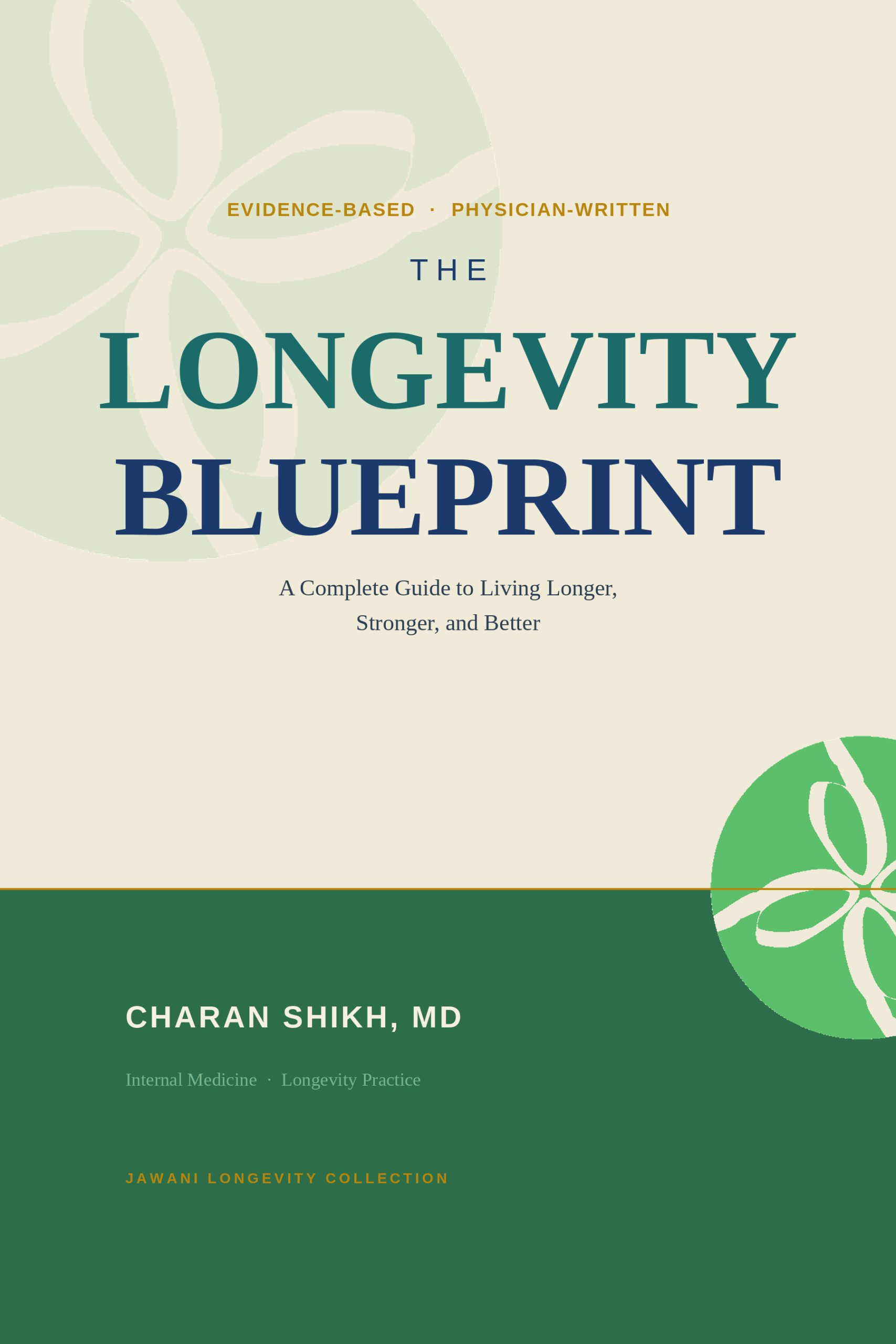 The Longevity Blueprint book cover by Charan Shikh, MD